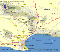 Karte des Addo Elephant National Park bei Port Elizabeth