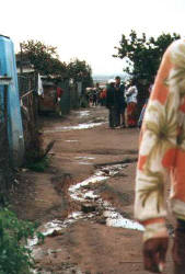 Eine Seitenstrasse in Soweto